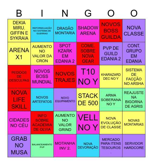 BANQUETE DE CALPHEON Bingo Card