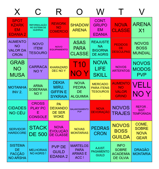 BANQUETE DE CALPHEON Bingo Card