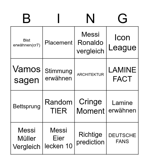 ViscaBarca Bingo Card