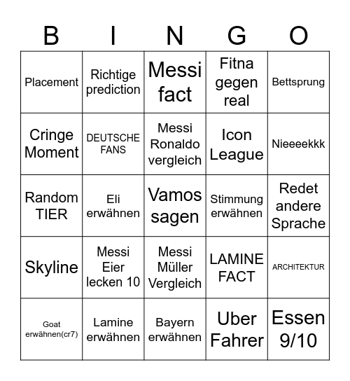 ViscaBarca Bingo Card