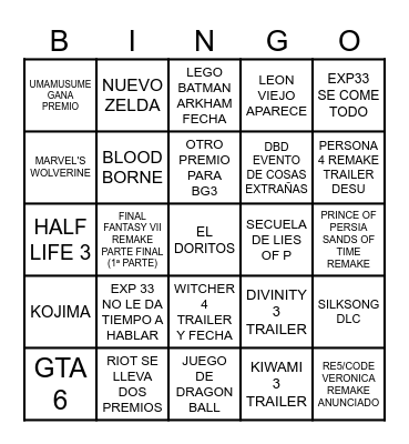 Card Maker Bingo Card