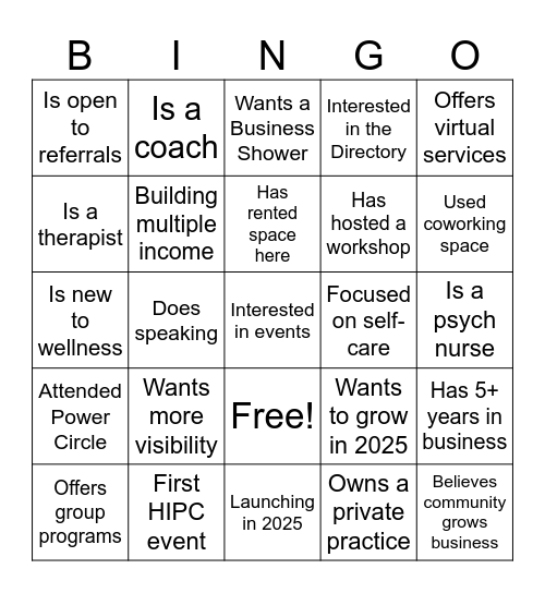 🎄Holiday Chic Business Bingo🎄 Bingo Card