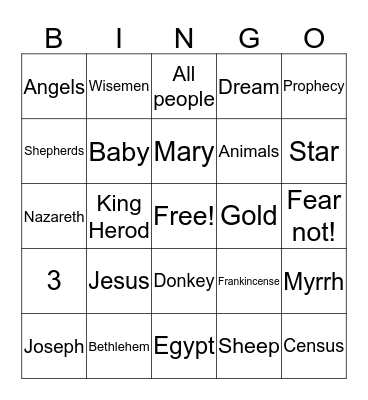 CHRISTMAS Bingo Card