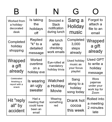 Fullcity/Codence Bingo Card