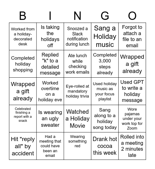 Fullcity/Codence Bingo Card