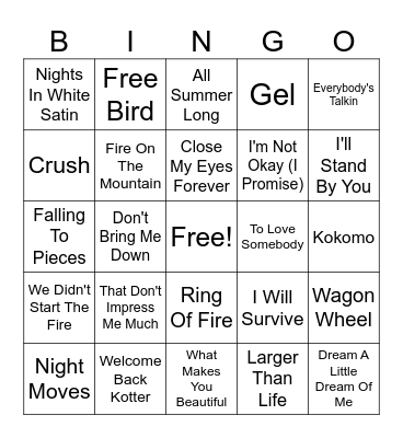 Mason Street Grille! Bingo Card