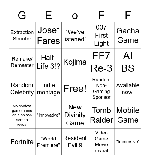 Bingo Card