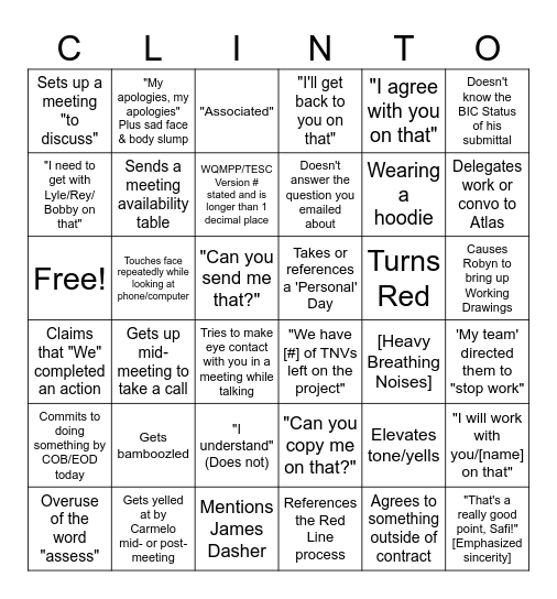 SR520 Enviro Bingo Card
