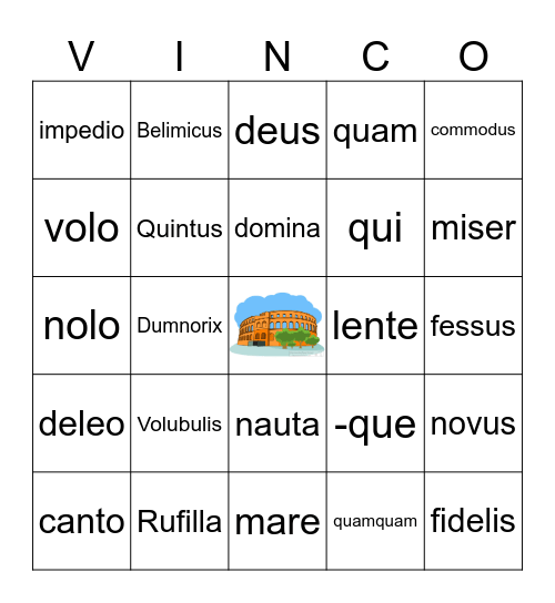 Stages 13 - 15 Bingo Card