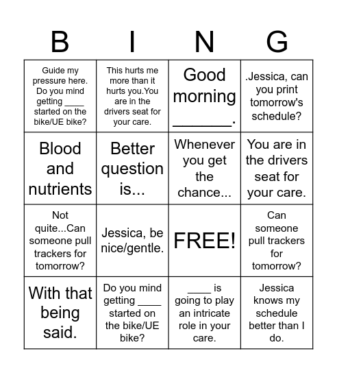 Bowen Bingo! Bingo Card
