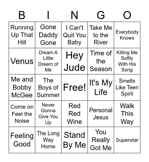 Covers 2.0 Bingo Card