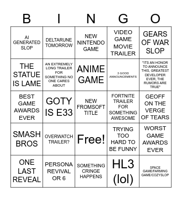 Bingo Card