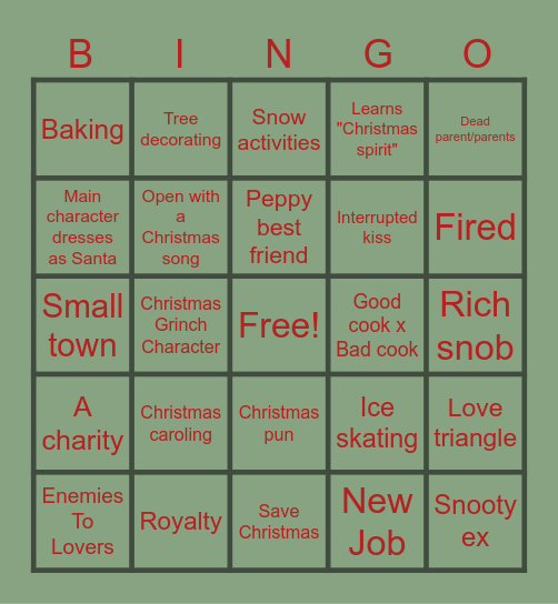 🎄Hallmark Bingo🎄 Bingo Card