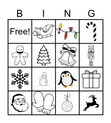 Christmas Bingo Card