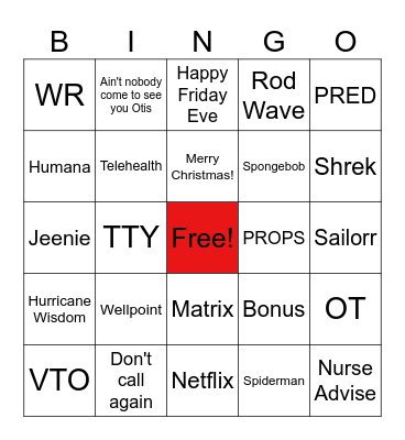 Bored Bingo Card