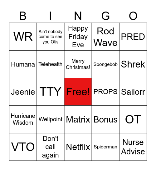 Bored Bingo Card