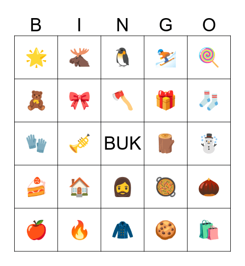 Xmas Bingo Card