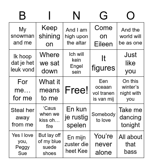 S4Y Doorzing Bingo Card
