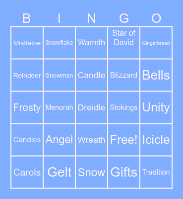 Holiday BINGO Card