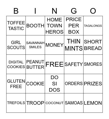 COOKIE BINGO Card