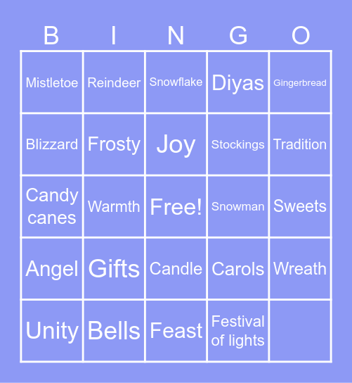 Holiday BINGO Card