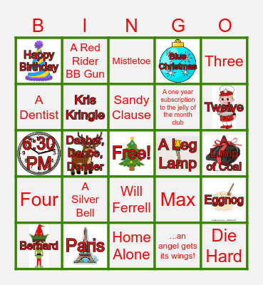 Christmas Trivia Bingo Card