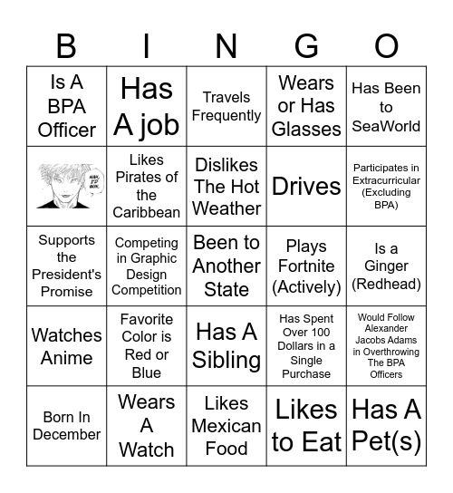 Icebreaker Bingo Card