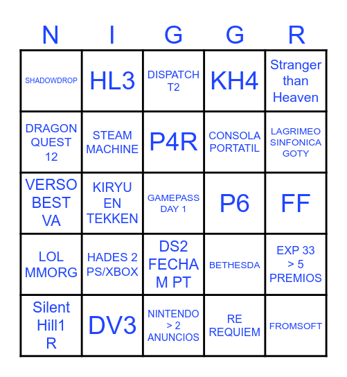 LOS GAY JAGUAR 2025 Bingo Card