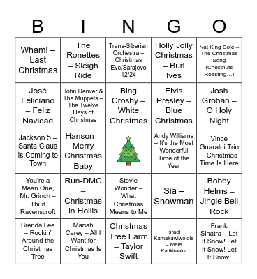 Jingle Bingo Card