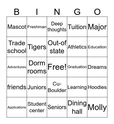 Mentoring Bingo Card