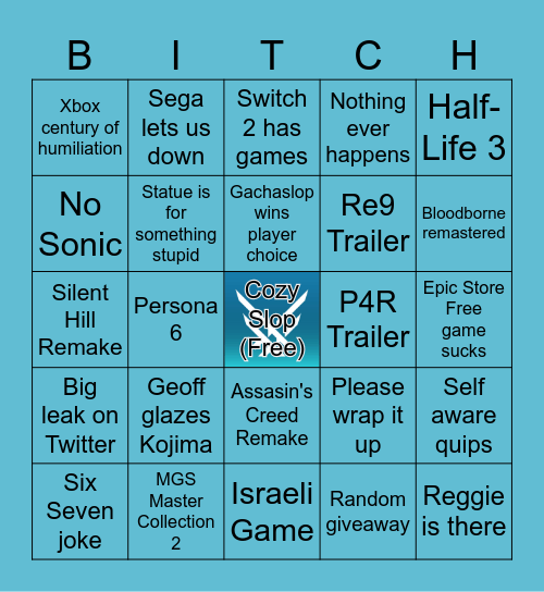 TGA 2025 Bingo Card