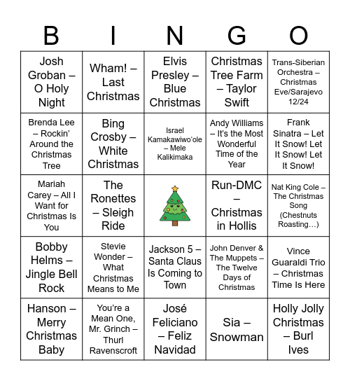 Jingle Bingo Card