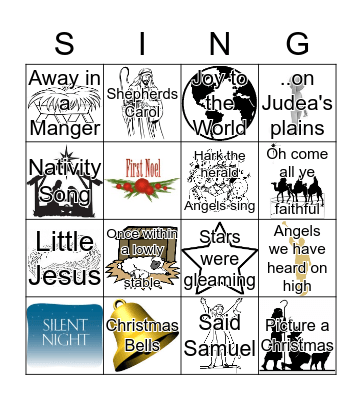 Christmas Sing-O Bingo Card