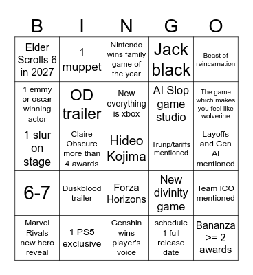Curry Troops Bingo Card