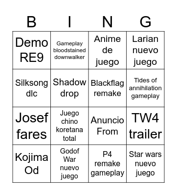koretana bingo total Bingo Card