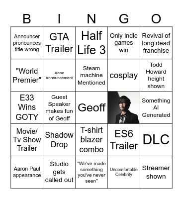Geoff showing us stuff in his bedroom Bingo Card