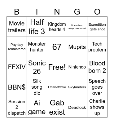 The Gay Awards Bingo Card