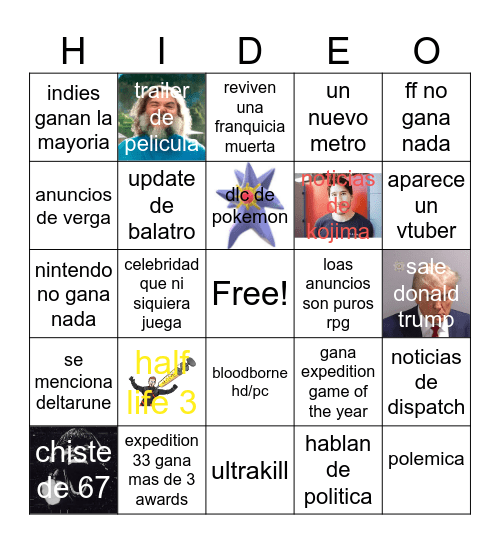 hopium Bingo Card