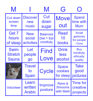 MIMGO Bingo Card
