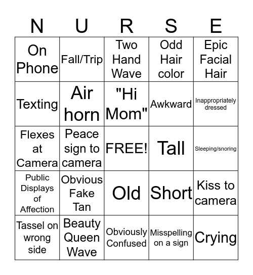 Graduation BINGO Card