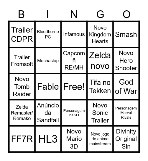 TGA Semaforo Bingo Card