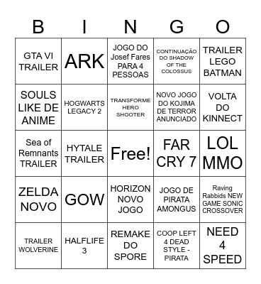TGA 2025 BINGO's EDU Bingo Card