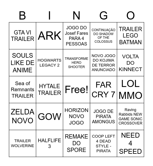 TGA 2025 BINGO's EDU Bingo Card