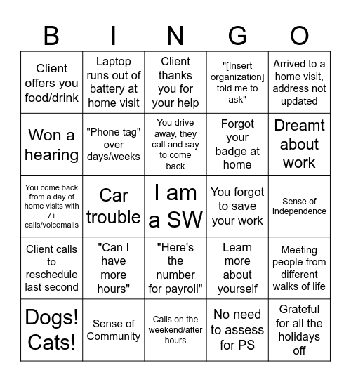 SW Bingo! Bingo Card