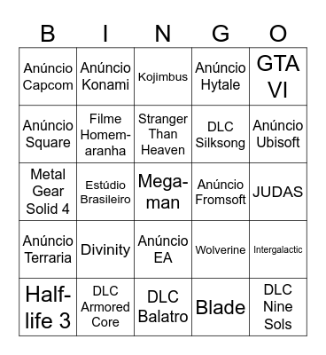 JORGE AWARDS Bingo Card