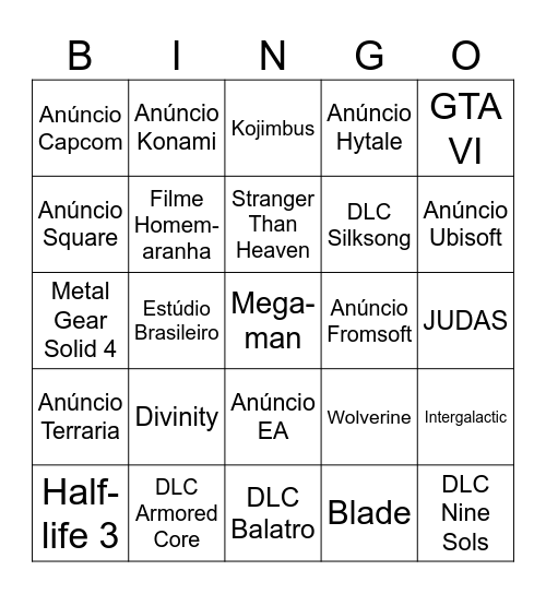 JORGE AWARDS Bingo Card