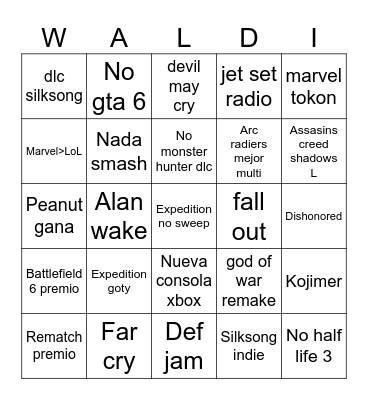 waldi bingo Card