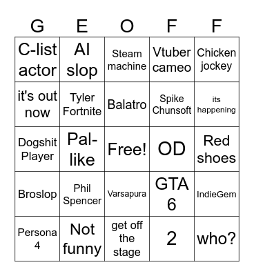 Into the Keyghleyverse 2025 Bingo Card