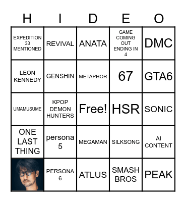 GAME AWARDS Bingo Card