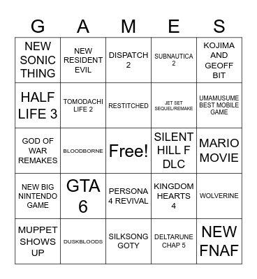GAMDWARDSBINGO Card